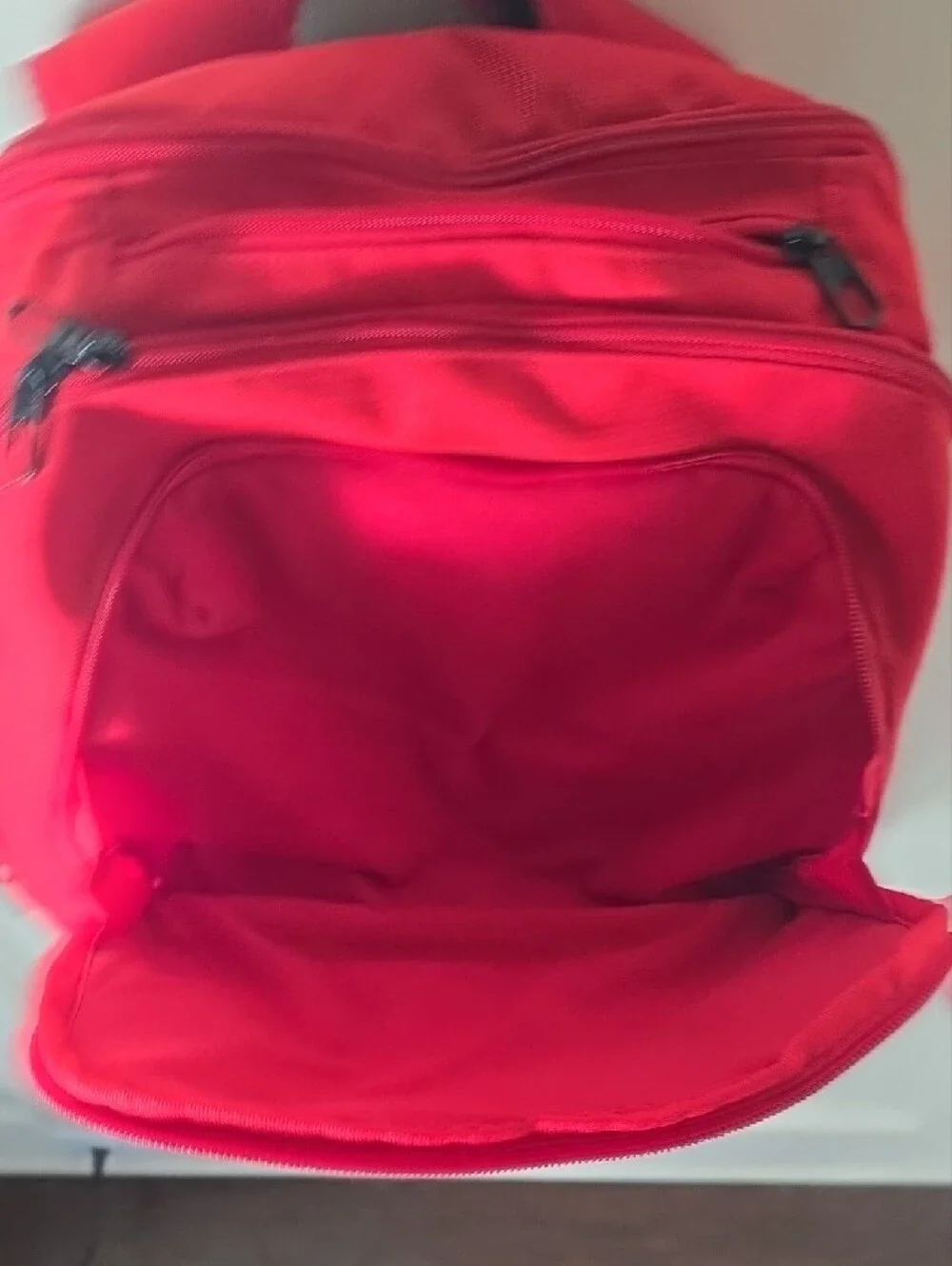 Nike Red and Black Backpack with White Swoosh